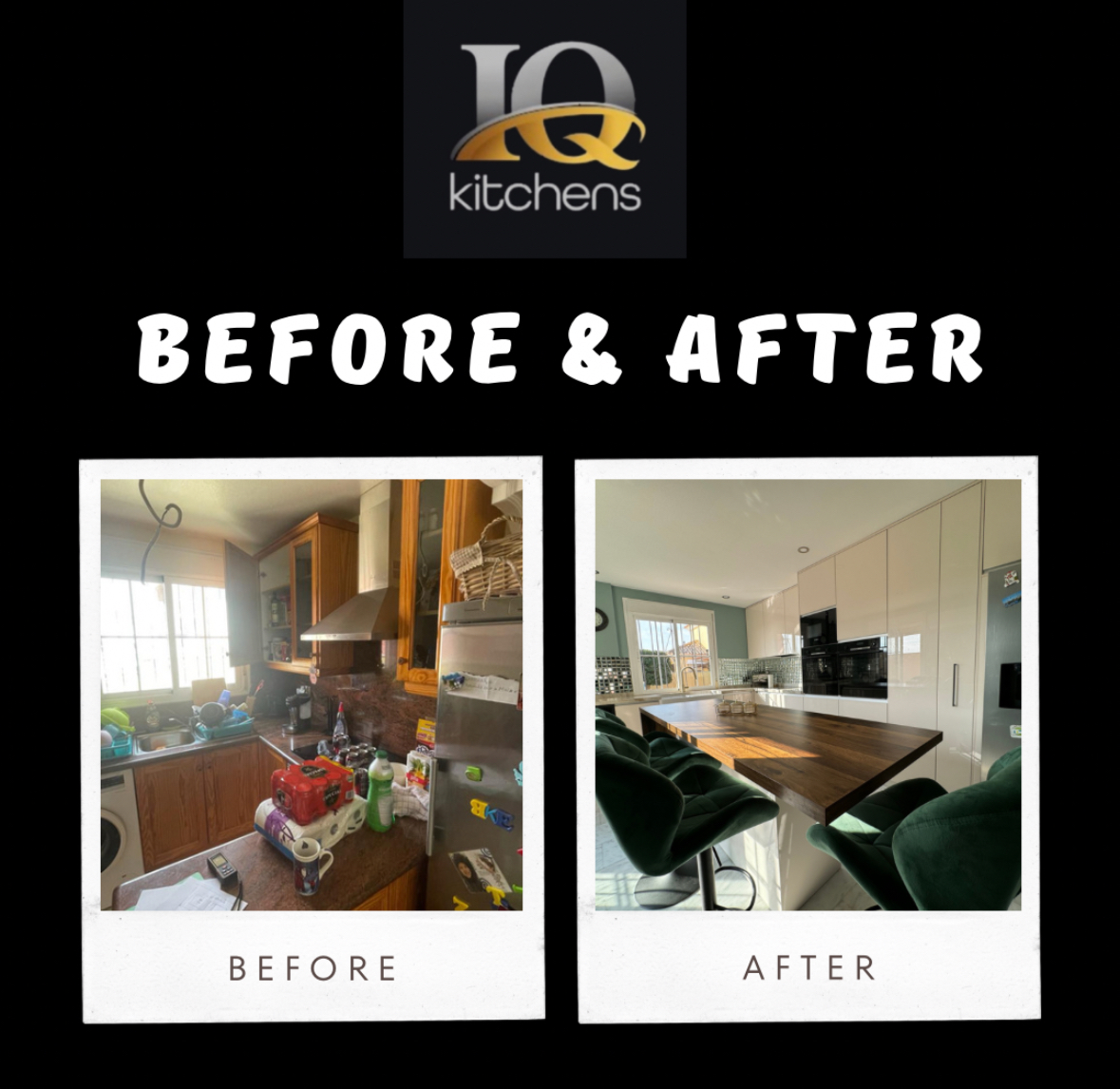 BEFORE/AFTER IQ Kitchens works