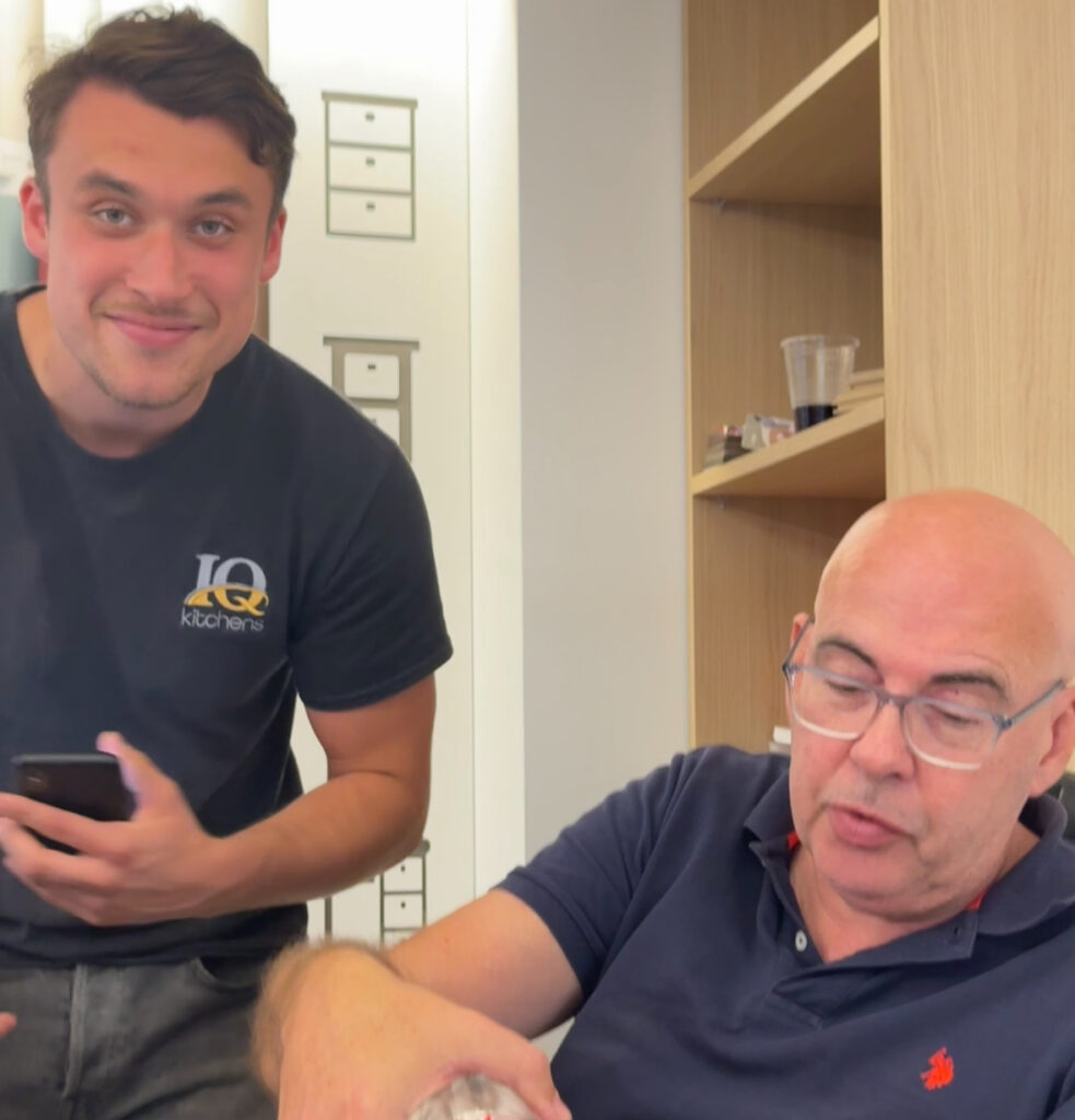 Happy Birthday to our designer Donald: celebrating and planning more projects together! IQ Kitchens works